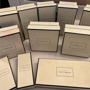 Jo Malone Cream and Black Box Collection 11 boxes total